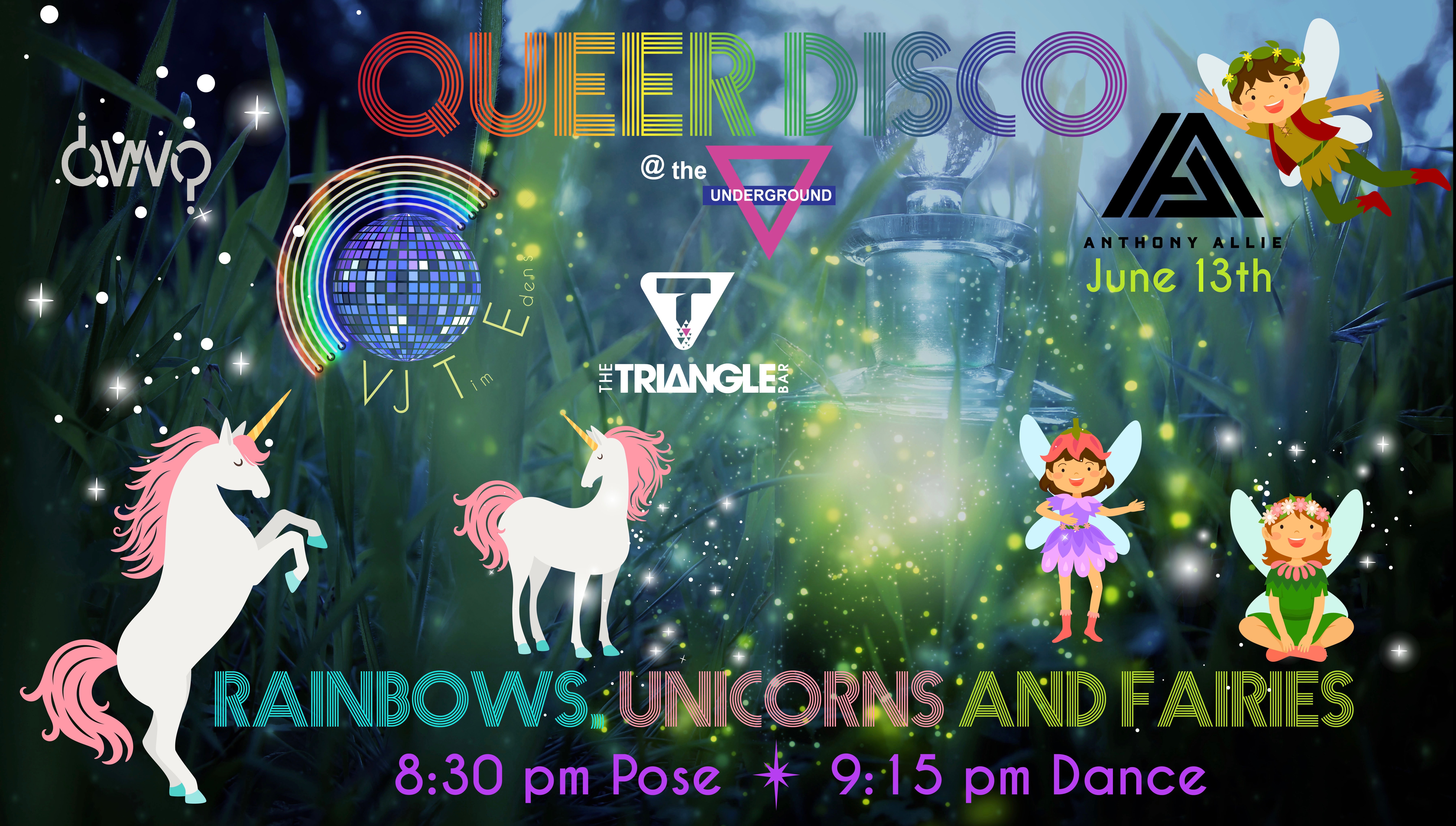 Queer Disco Rainbows Unicorns and Fairies